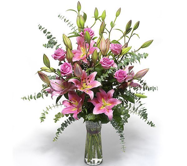 Oriental Lilies and greenery