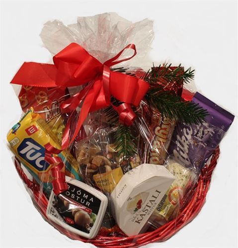 Chocolate, Cheese, Nuts Gift Basket