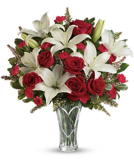Short Stemmed Roses and Lilies