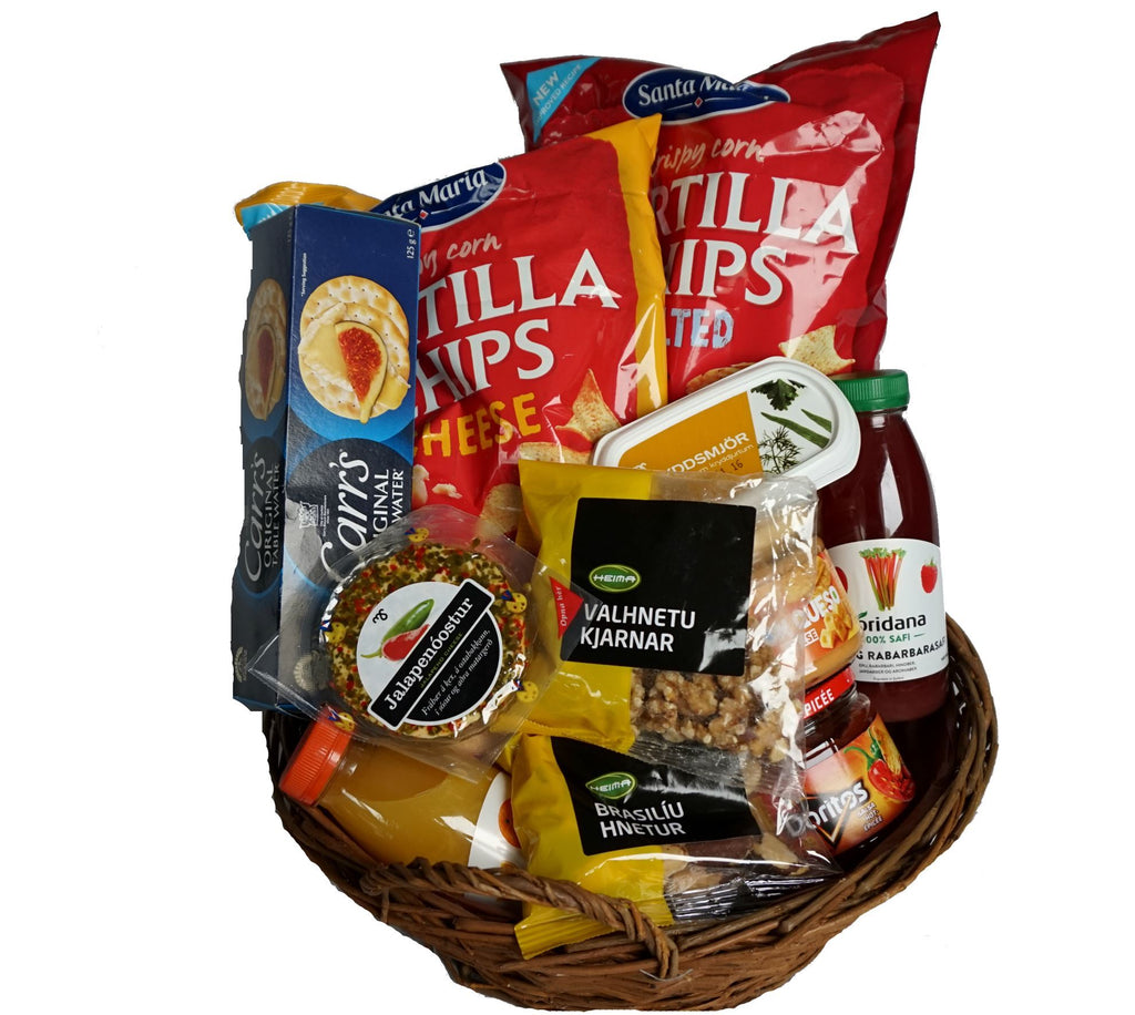 Snack, Cheese, Biscuit, Nuts Gift Basket