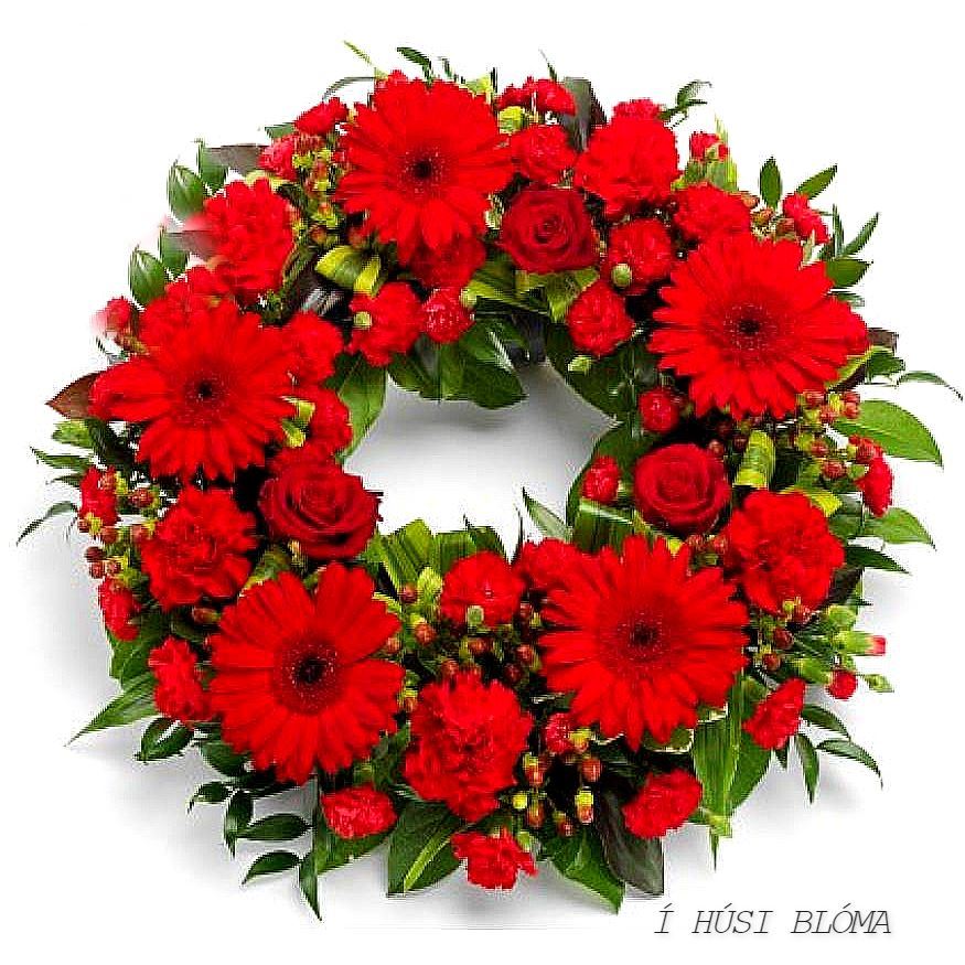 Wreath, modern, arranged in Oasis