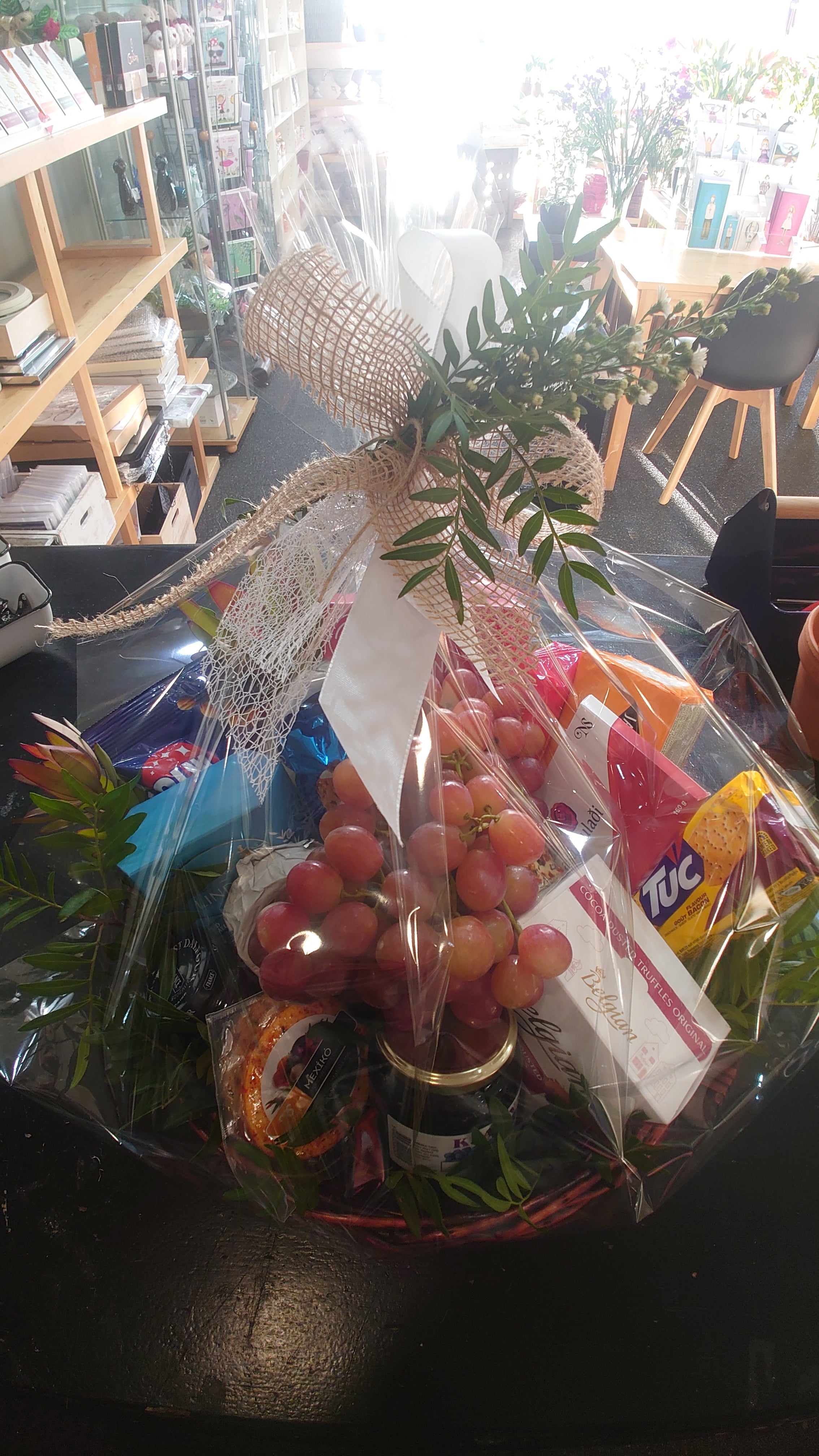 Chocolate, Cheese, Nuts Gift Basket