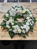Wreath, modern, arranged in Oasis